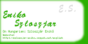 eniko szloszjar business card